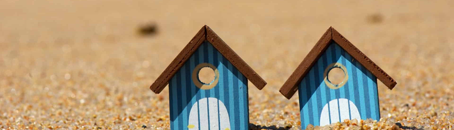 Miniature Beach Huts at the Beach — Commercial Conveyancing in Wyong NSW